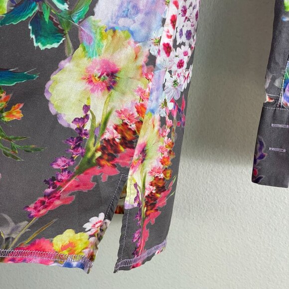 Georg Roth Womens Medium Floral Long Sleeve Pullover Tunic Top Shirt - Picture 11 of 13
